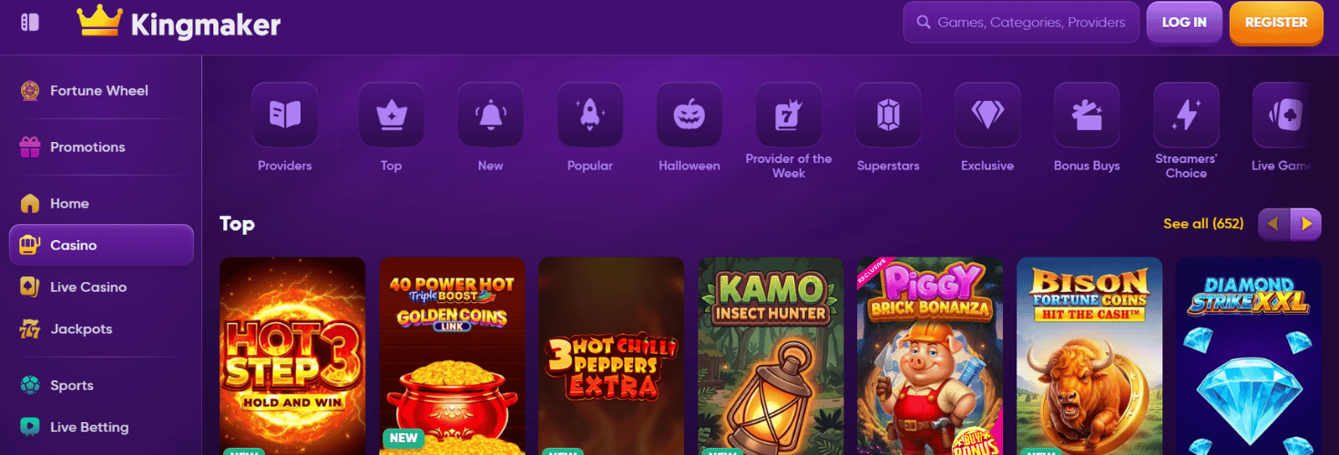 Kingmaker casino slots