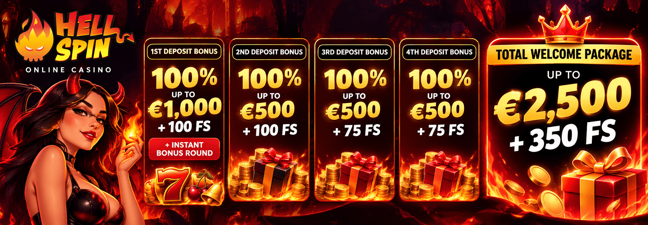 HellSpin Welcome Bonus