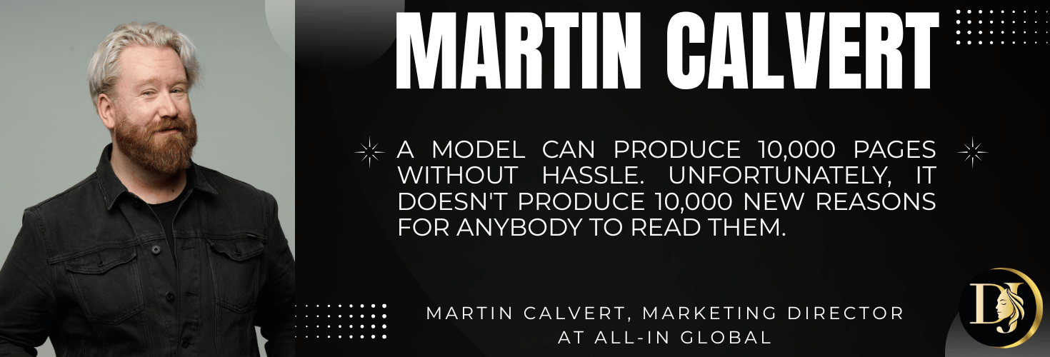 Martin Calvert on AI speed of production of pages